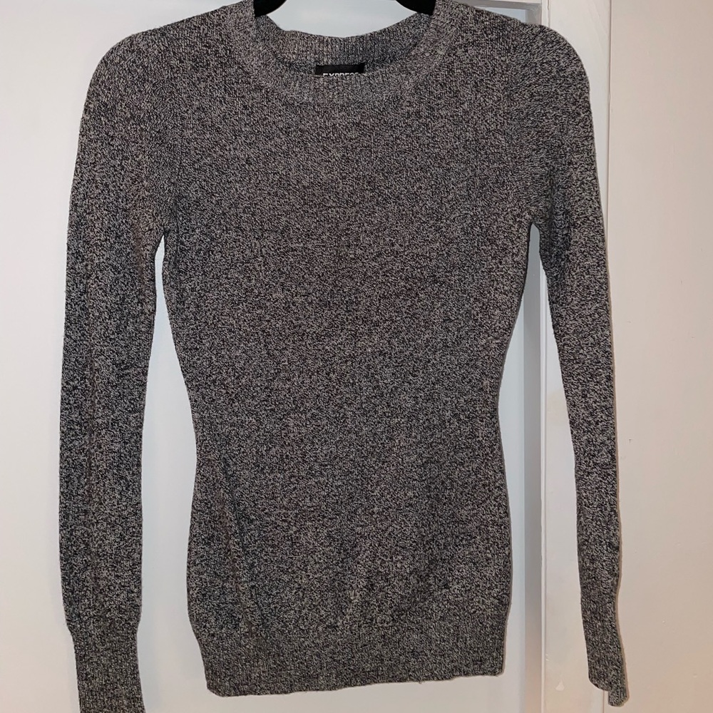 Express Gray Pullover Sweater - image 1